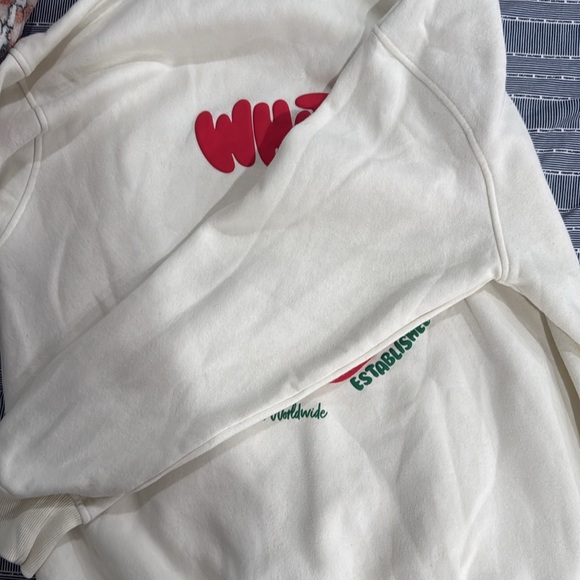 White Hoodie with Red Logo - Picture 3 of 5